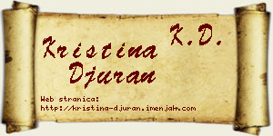 Kristina Đuran vizit kartica